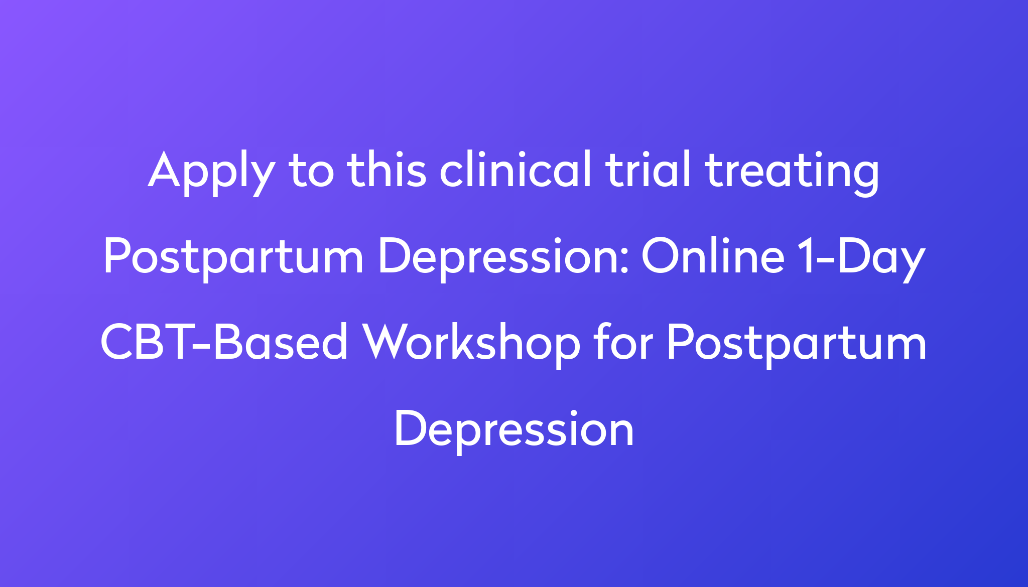 online-1-day-cbt-based-workshop-for-postpartum-depression-clinical